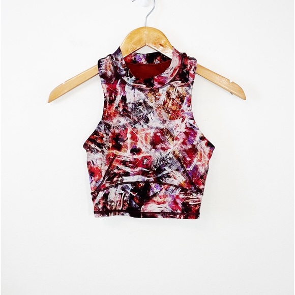 LULULEMON Tank Top/Sports Bra Cropped Urbantricity Multi Terra Cotta Size 2 - Picture 3 of 8